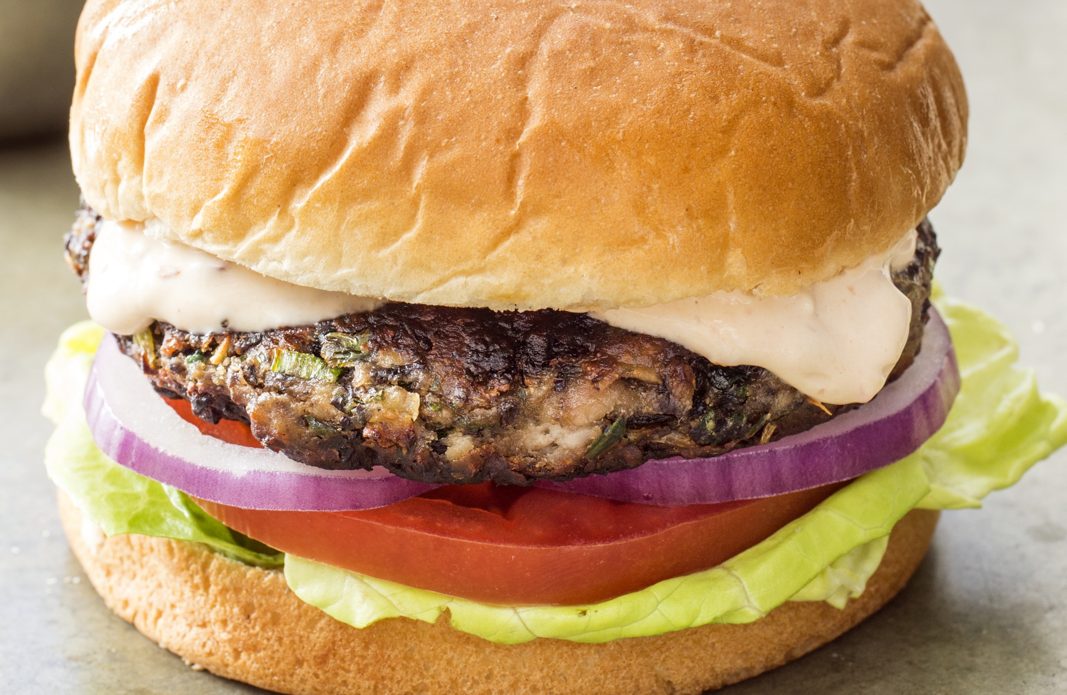 A flavorful twist on a classic veggie burger Veggie Burger